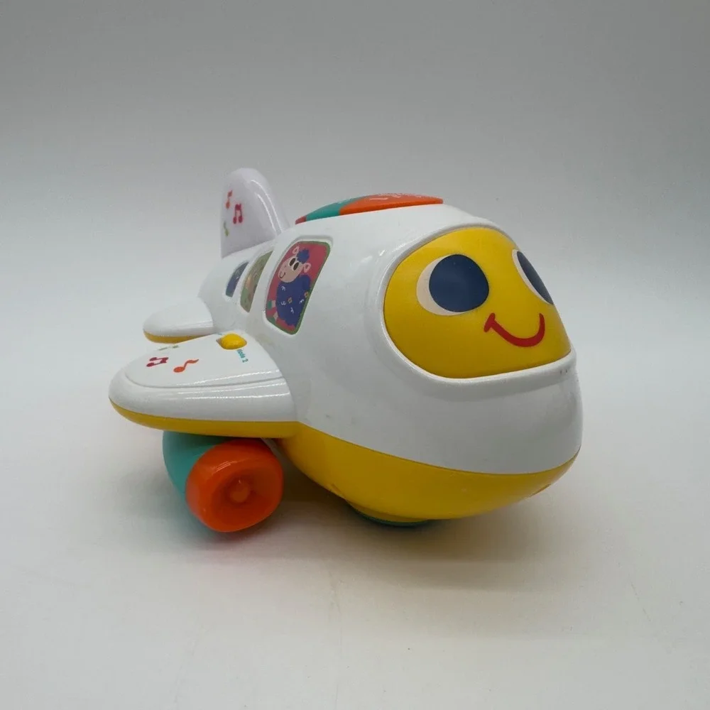 HuiLe Toys Musical Learning Airplane Push Toy Lights Sounds Tested w/ Batteries